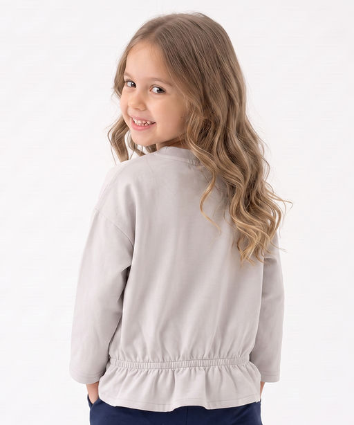 Лонгслив для девочки 33-9256 серо-голубой - Mini maxi фото 8