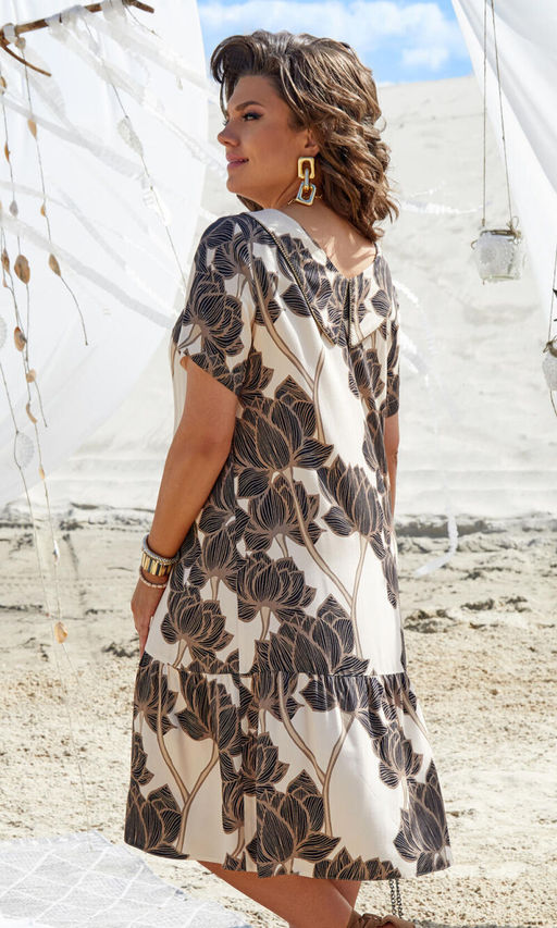 Платье Vittoria Queen 25083 шоколад+молочный  фото 4