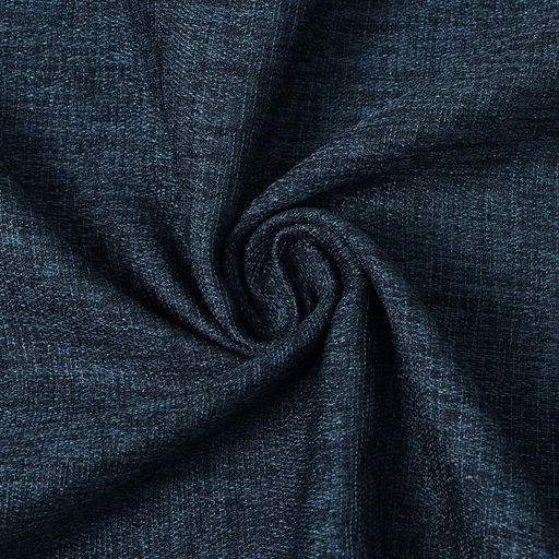 Штора блэкаут портьерная «Этель» Natural, 130×300 см, синяя, рогожка 275 г/м²