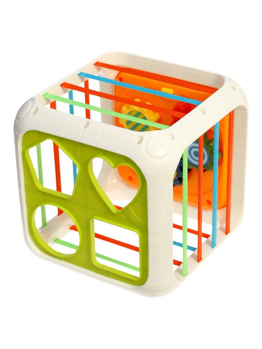 Сортер "Кубик" с шестеренками и фигурами