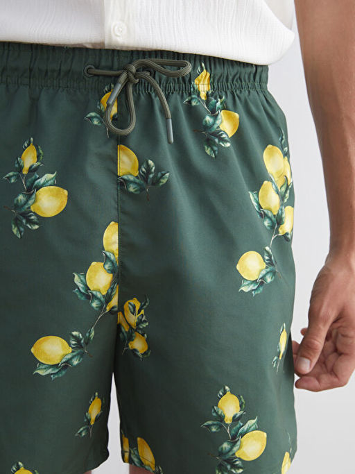 K?sa Boy Desenli Erkek Deniz ?ortu