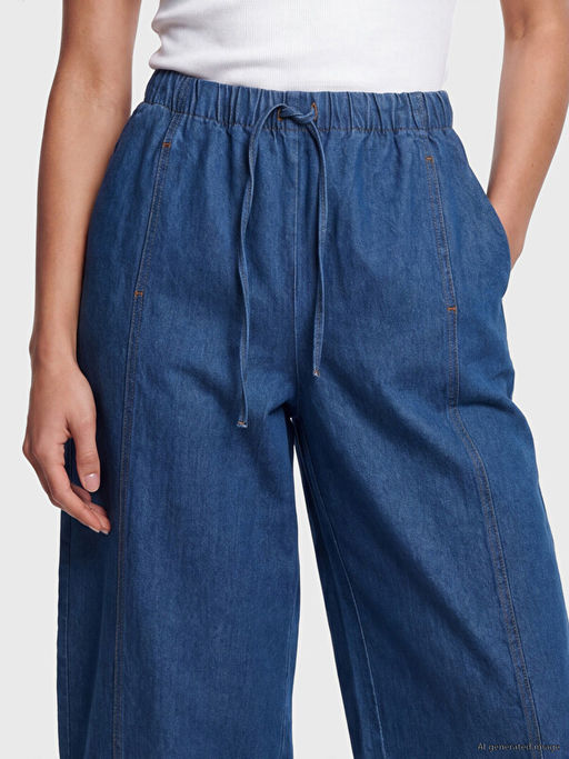 Beli Lastikli Barrel Fit Kad?n Jean Pantolon