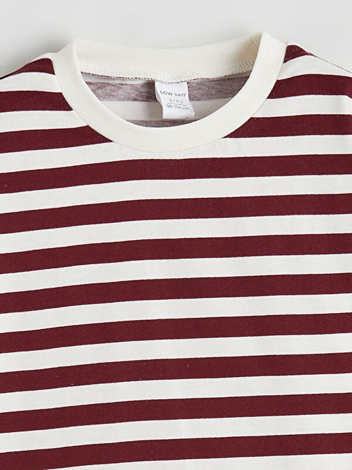 Bisiklet Yaka ?izgili Erkek Bebek Ti??rt