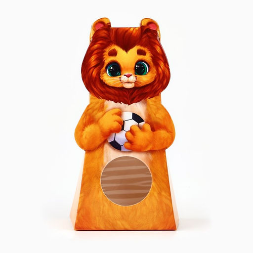 Цена за 5 шт. Коробка складная с окном «Львёнок», 6 х 12 х 3.5 см