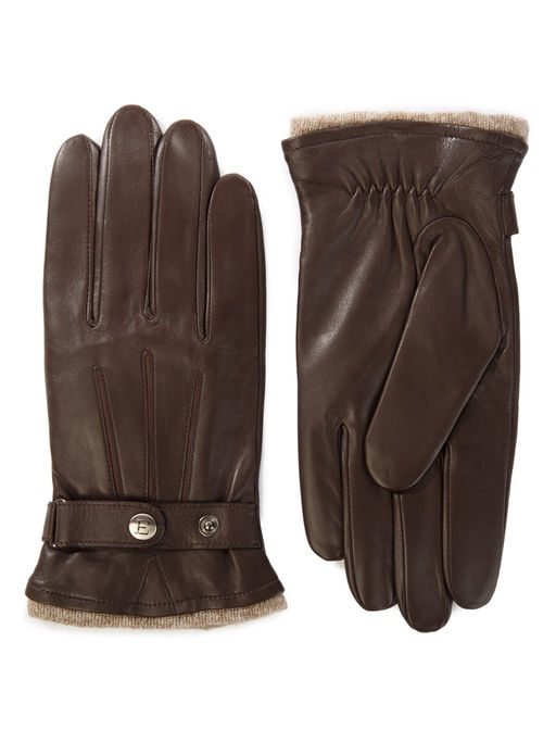 Перчатки мужские 100% ш IS980 d.brown/brown - Eleganzza фото 2