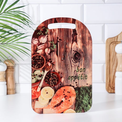 Доска разделочая с декором «Готовка», 29.25×18.75×0.55 см, дерево