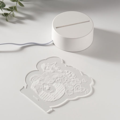 Светильник 3D RISALUX Люблю тебя любить, LED-ночник, RGB, от сети