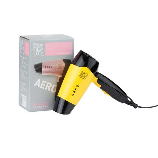 Dewal Beauty Фен для волос дорожный / Aero Yellow HD1002-Yellow, 1400 Вт, желтый  фото 2
