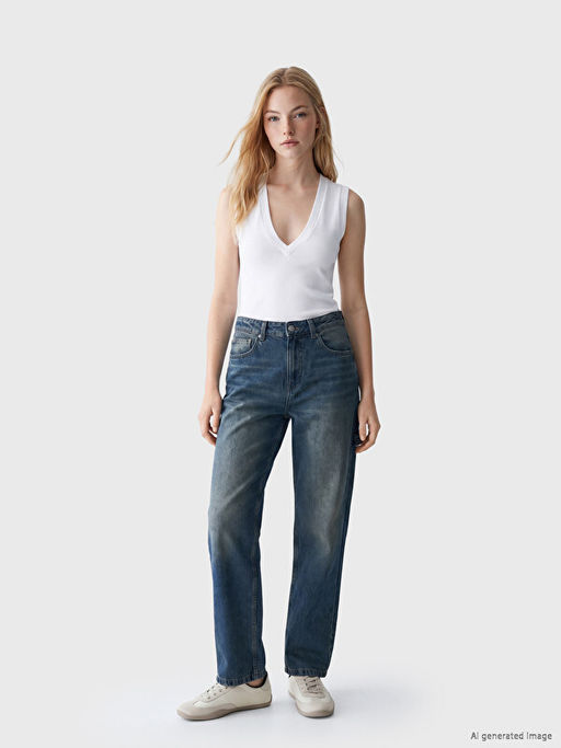 Джинсы женские Baggy Fit Kadın Jean Pantolon