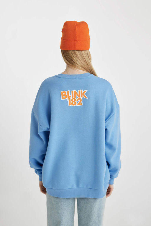 Толстый толстый свитшот Cool Blink Oversize с круглым вырезом - Defacto фото 6