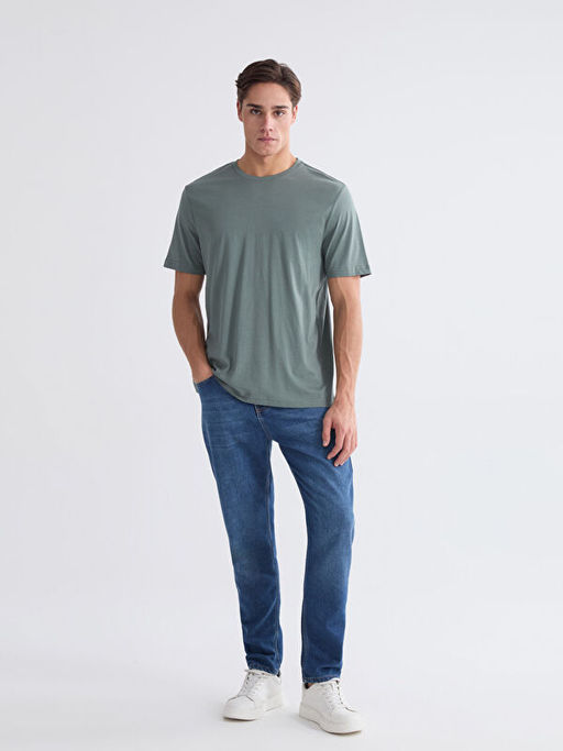 Bisiklet Yaka Penye Erkek Ti??rt