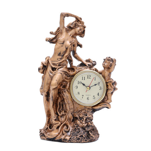 Часы настольные интерьерные на батарейках "Каминные. Мать и дитя", 14 х 10 х 25 см, d-6 см