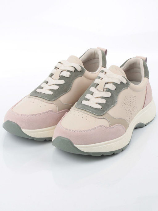03-YC527-1 BEIGE Кроссовки женские (натуральная кожа)