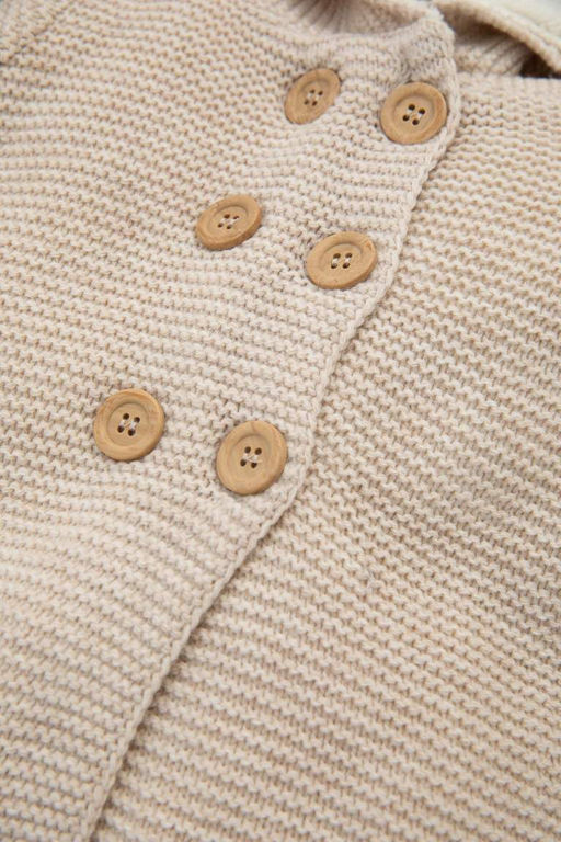 Кардиган на пуговицах и капюшоне для маленьких девочек - Defacto фото 3