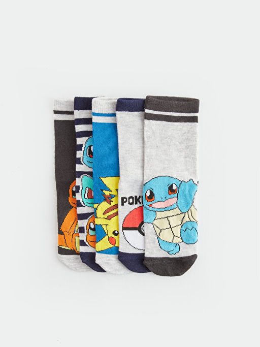 Pokemon Desenli Erkek ?ocuk Soket ?orap 5li - Waikiki фото 3