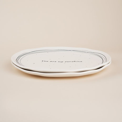 Тарелки SL Home Милый дом, d=27 см, набор 2 шт., фарфор, белые