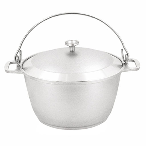 Котел алюминиевый "Походный" 6л, д28см, h15см, литой, металлическая жаропрочная крышка (Россия)