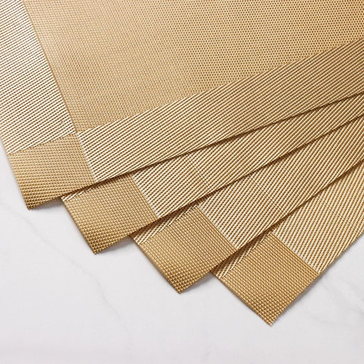 Набор салфеток сервировочных на стол Доляна Шахматы, 4530 см, 4 шт, цвет карамельный  фото 6