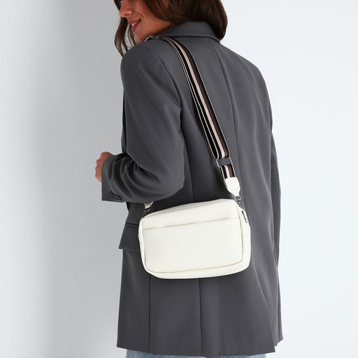 Сумка женская на молнии, белая