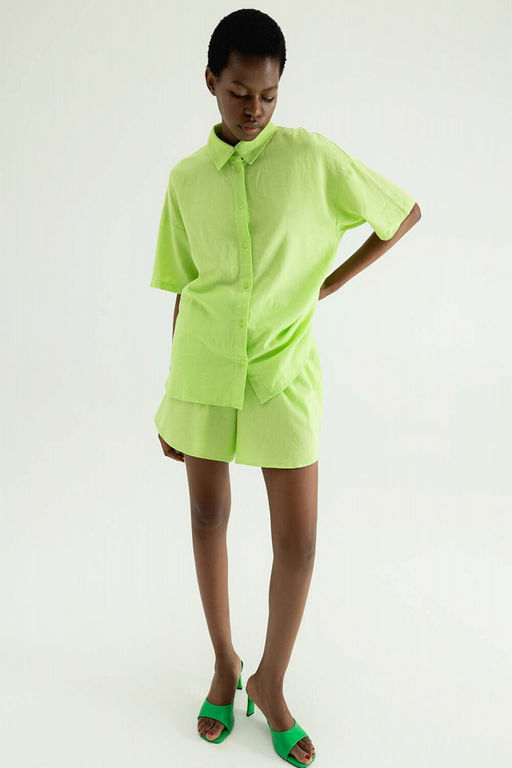 Короткие шорты из комбинированной ткани - Incity фото 2