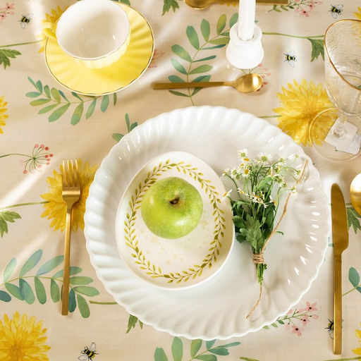 Скатерть «Доляна» Yellow flowers, 145×180 см