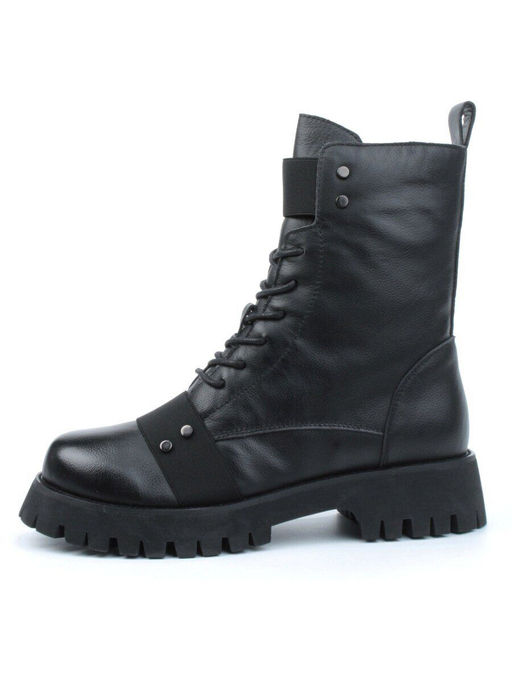 04-YPM9532A BLACK Ботинки зимние женские (натуральная кожа, натуральный мех) - Фабричный китай фото 6