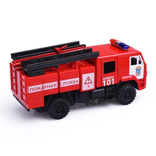 Машина металл Камаз-43502 МЧС 15,5 см, двери, подв дет, инер, кор.