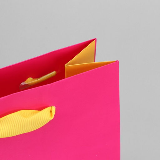 Цена за 2 шт. Пакет подарочный двухцветный, упаковка, «Жёлтый-розовый», S 12×15×5.5 см