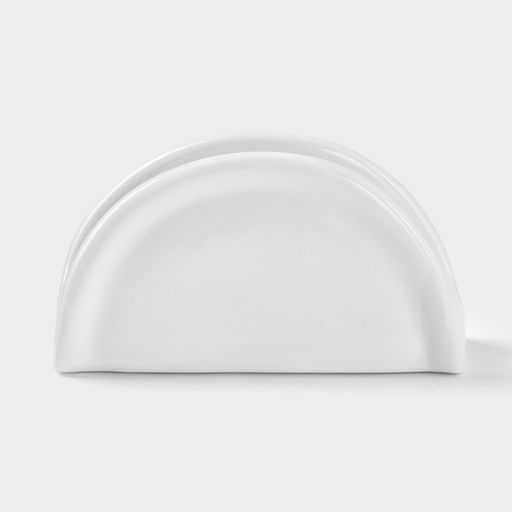 Салфетница керамическая «Классика», 11.5×3.5×6 см, цвет белый