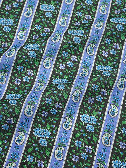 Ситец Фанни - синие цветы, ш.0.8м, хлопок-100%, 90гр/м.кв - Купава фото 2