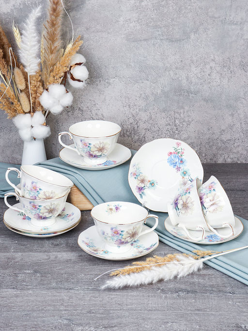 Чайный набор 12 предметов 250 мл на ножке / RS/12-FY230904 /уп 8/ - Галеонтрейд фото 2