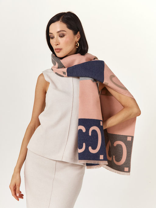 в составе ШЕРСТЬ  и КАШЕМИР Большой, мягкий, теплый  двусторонний палантин - Tantino фото 6