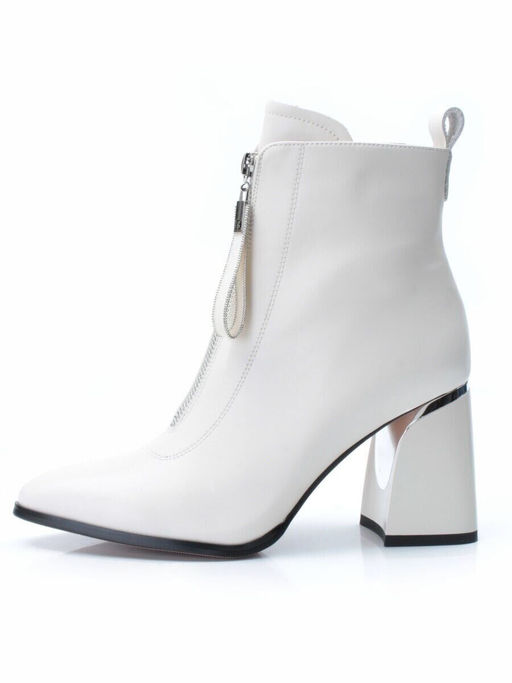 01-PCS124-3 BEIGE Ботинки демисезонные женские (натуральная кожа, байка)