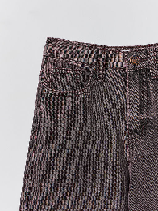 Джинсы для девочек коричневые Wide leg - Mark formelle фото 8