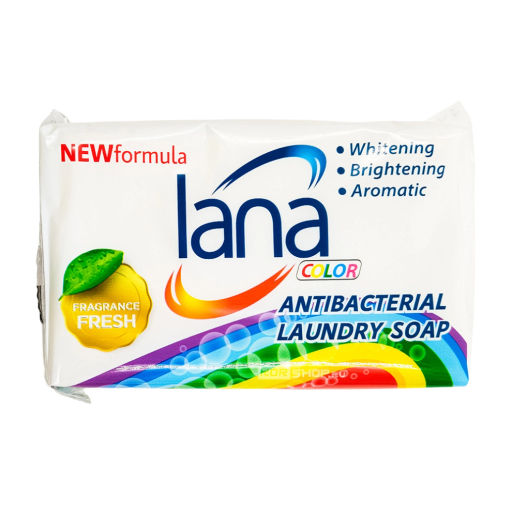 Хозяйственное мыло для стирки и застирывания (аромат свежести) Lana, Китай, 255 г