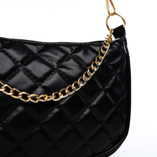 Сумка багет на молнии, цвет чёрный - Simaland фото 4