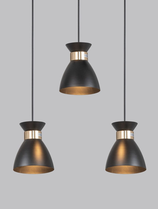 Светильник подвесной TR8469, 3хE27, 60 Вт, 55×13.5×100 см, чёрный