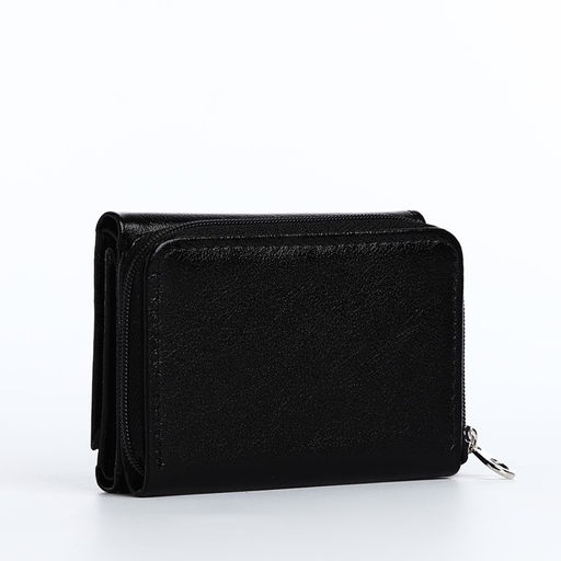 Кошелёк на кнопке, цвет чёрный - Simaland фото 2