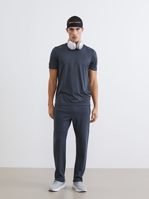 Bisiklet Yaka Erkek Spor Ti??rt