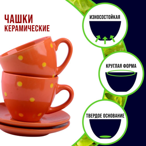 30450-2 Чайный набор 4пр Loraine ОРАНЖЕВЫЙ LR (х18) - Mayer&boch фото 2