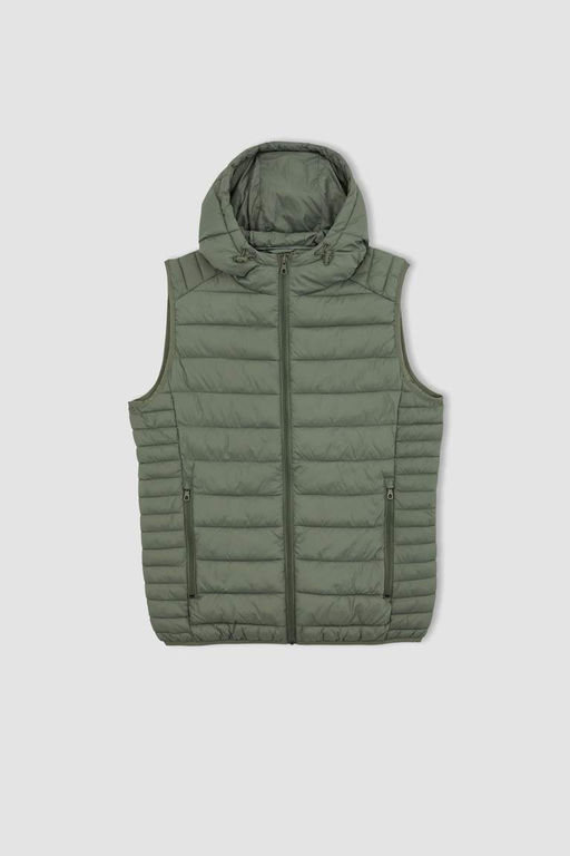 Пуховик Slim Fit с капюшоном - Defacto фото 10