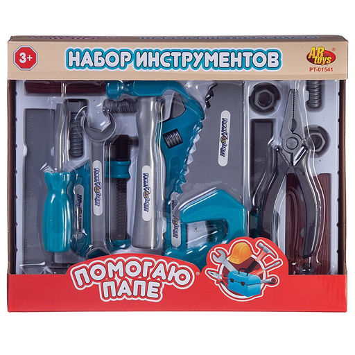 Игровой набор ABtoys Помогаю Папе Инструменты 2 вида, в коробке  фото 6