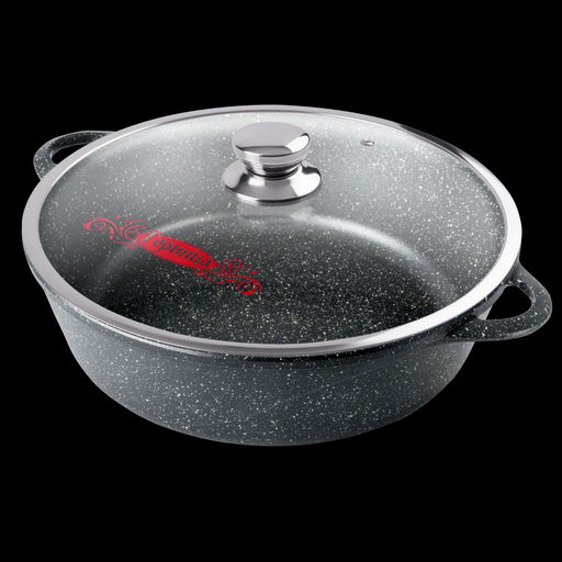 Жаровня 4,5л 300/95 Гранит лит/руч. с кр. ж7130аг