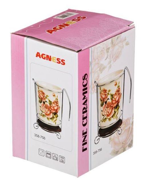 ПОДСТАВКА ПОД КУХОННЫЕ ПРИБОРЫ КОРЕЙСКАЯ РОЗА 10,5*10,5*16 СМ - Agness фото 2