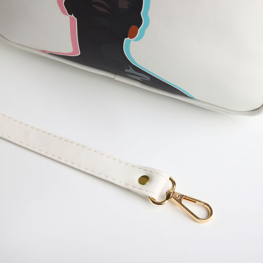 Сумка женская кросс-боди TEXTURA на молнии, 22×8×17 см, белая