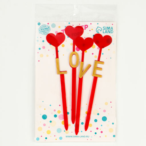 Топпер Любовь, прямоугольник с бусинами - Страна карнавалия фото 10