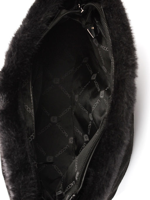 LACCOMA сумка P5681-1-черный эко кожа, искуственный мех полиэстер  фото 5