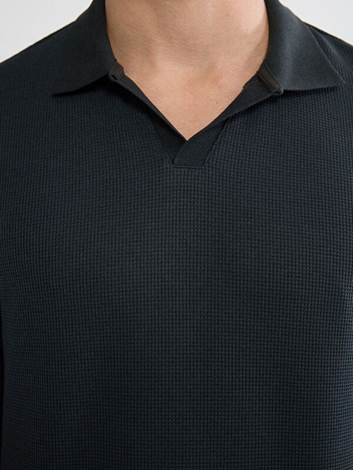 Polo Yaka Erkek Sweatshirt