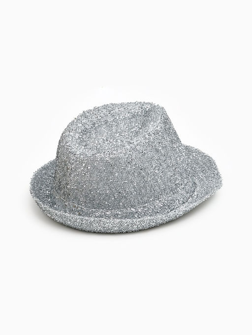 Карнавальная шляпа "Диско" серебряная р-р 56-58