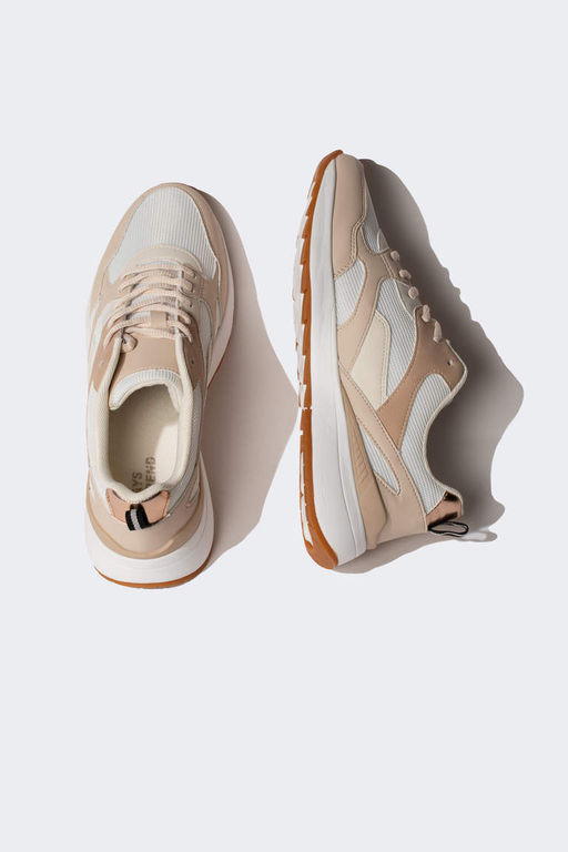 Женские кроссовки из искусственной кожи на плоской подошве со шнуровкой - Defacto фото 7